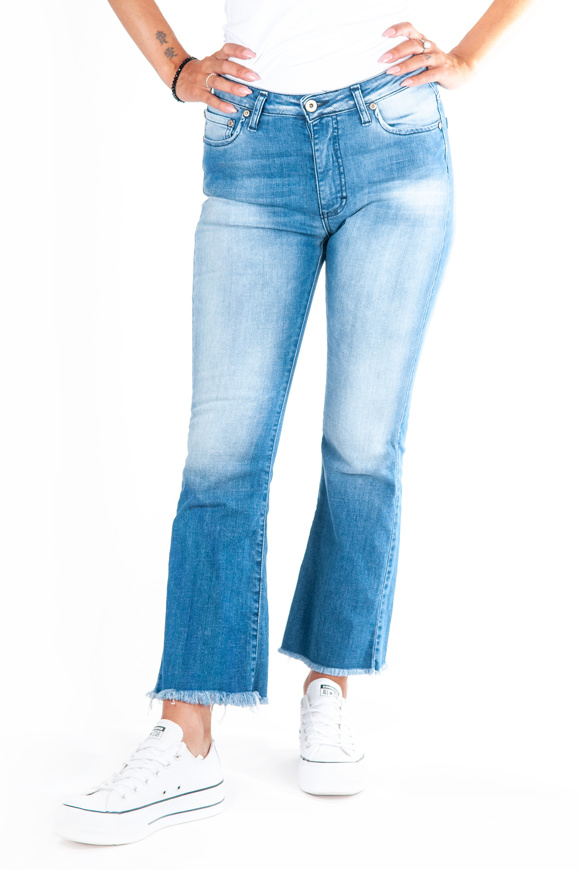 Picture of PLEASE - JEANS P27 MED - BLU DENIM