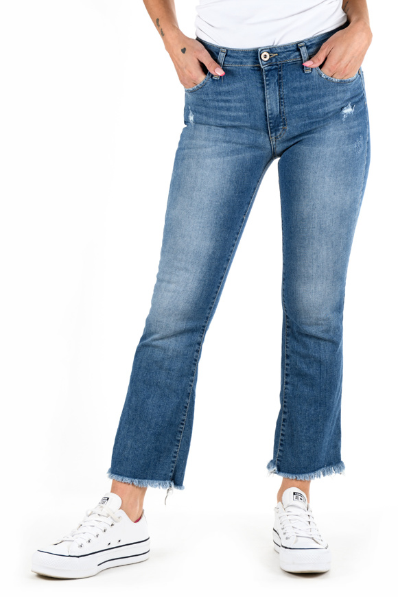 Picture of Please - Jeans P0W PZO Zampa - Blu Denim