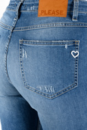 Picture of Please - Jeans P0 EGX Chain - Blu Denim 