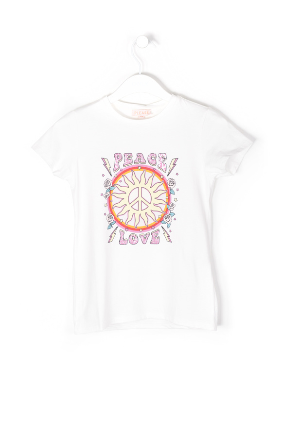 Bild von PLEASE KID - Shirt MB G48 - Off White Peace