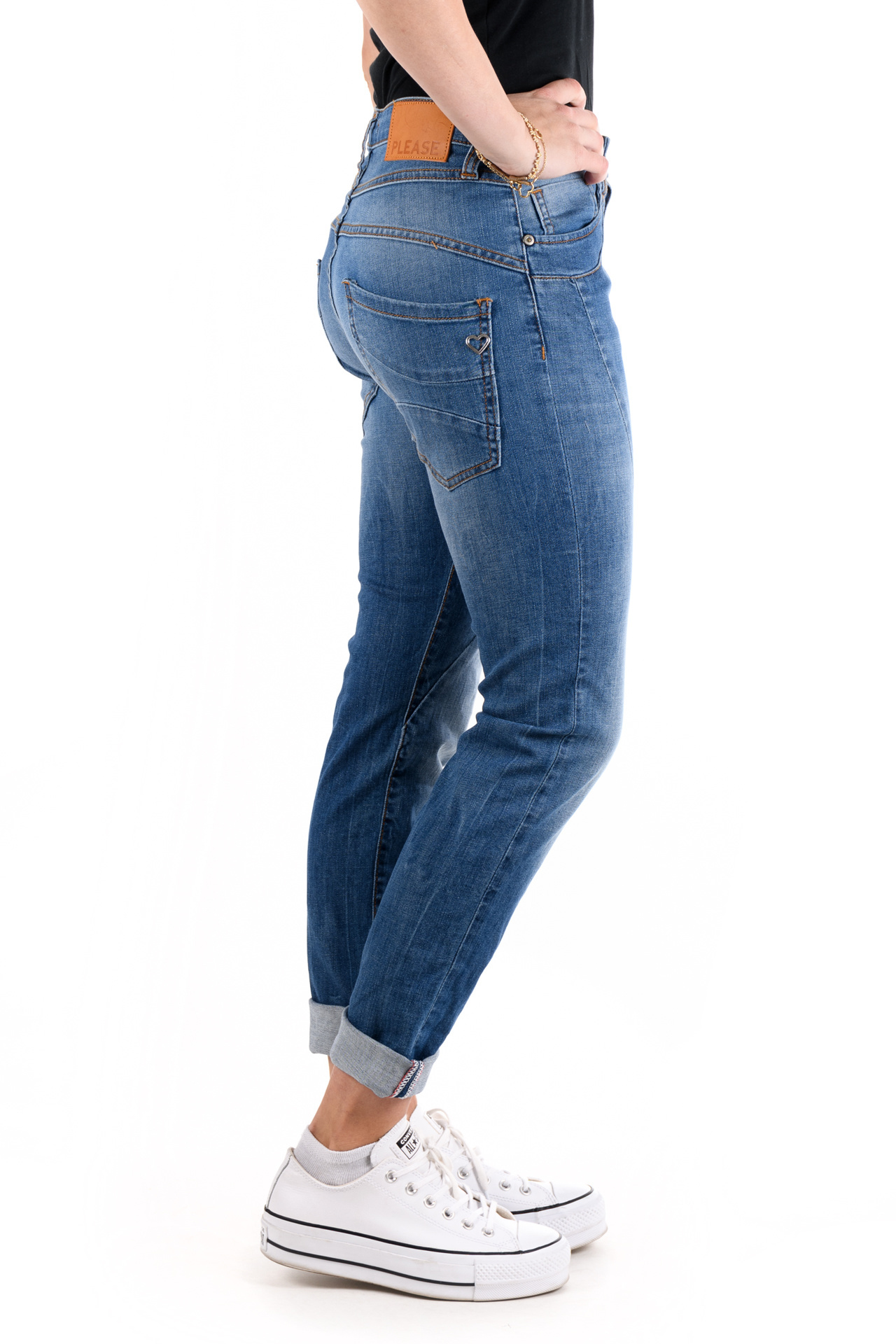 Please Jeans in denim nero da bambina PH31132G78J main image 0