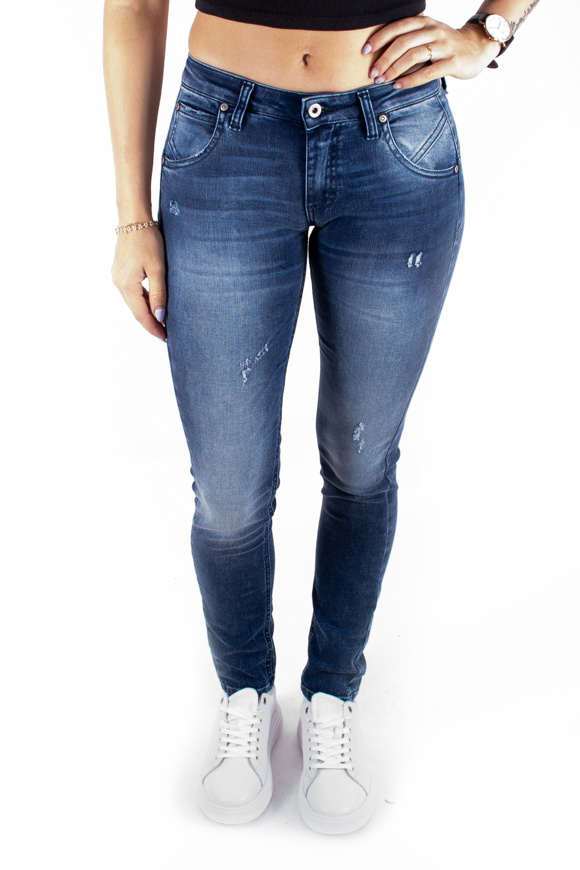 Picture of PANTALONI PLEASE 71%CO16%PL11%TE2%EA - BLU DENIM