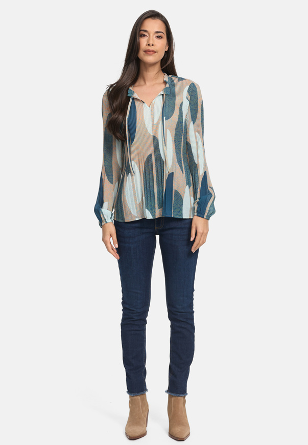 Bild von CATNOIR BLUSE AUS PLISEE - 210/DOTTED SHAPES MINT