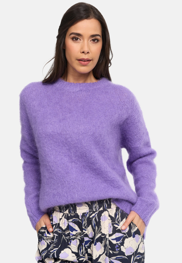Immagine di MAGLIONE IN MOHAIR LAVORATO A MAGLIA CATNOIR - 58/LILLA