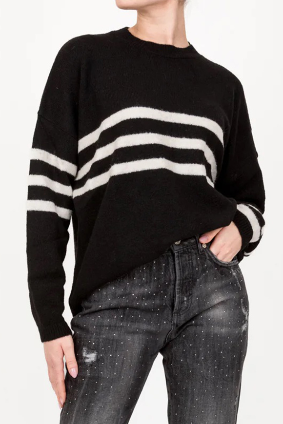 Immagine di VICOLO KNITWEAR - NERO/PANNA