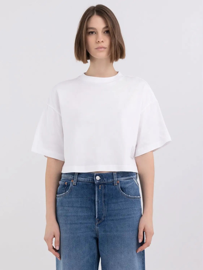 Immagine di REPLAY T-SHIRT CROPPED - W37 08P - WHITE