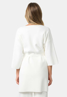 Picture of CATNOIR KNITTED COAT 1/2 SLEEVE IN VISCOSE - WHITE