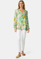 Picture of CATNOIR BLOUSE IN ECOVEROSATIN - GREEN FLORALS