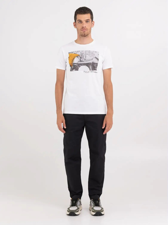 Picture of REPLAY T-SHIRT - M68 660 - WHITE