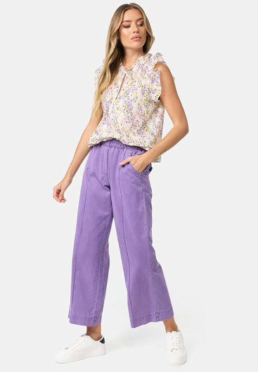 Picture of CATNOIR PANTS MADE FROM TENCEL - LILAC