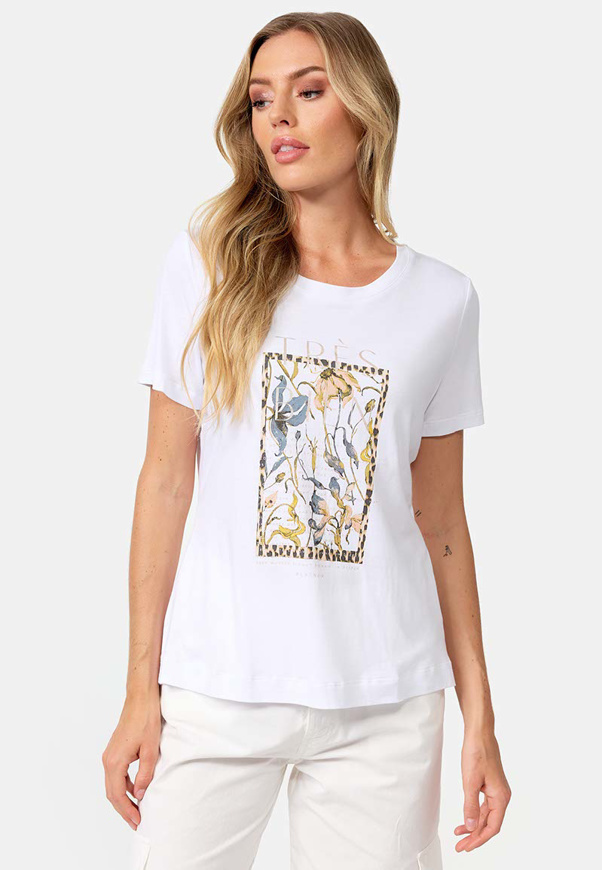 Immagine di T-SHIRT CATNOIR IN MODAL CON STAMPA - FLOREALE TRES BIEN