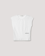 Picture of HINNOMINATE RIBBED T-SHIRT WITH PRINT - WHITE