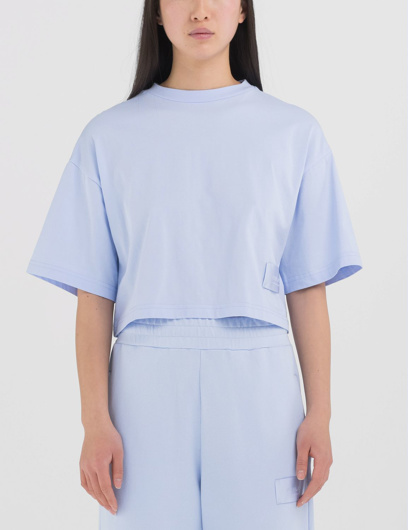 Picture of REPLAY T-SHIRT CROPPED - W37 08P - LIGHT BLUE