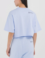 Picture of REPLAY T-SHIRT CROPPED - W37 08P - LIGHT BLUE