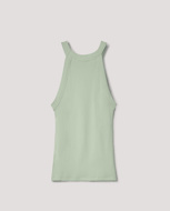 Picture of HINNOMINATE RIBBED AMERICAN NECKLINE TOP - ALOE GREEN