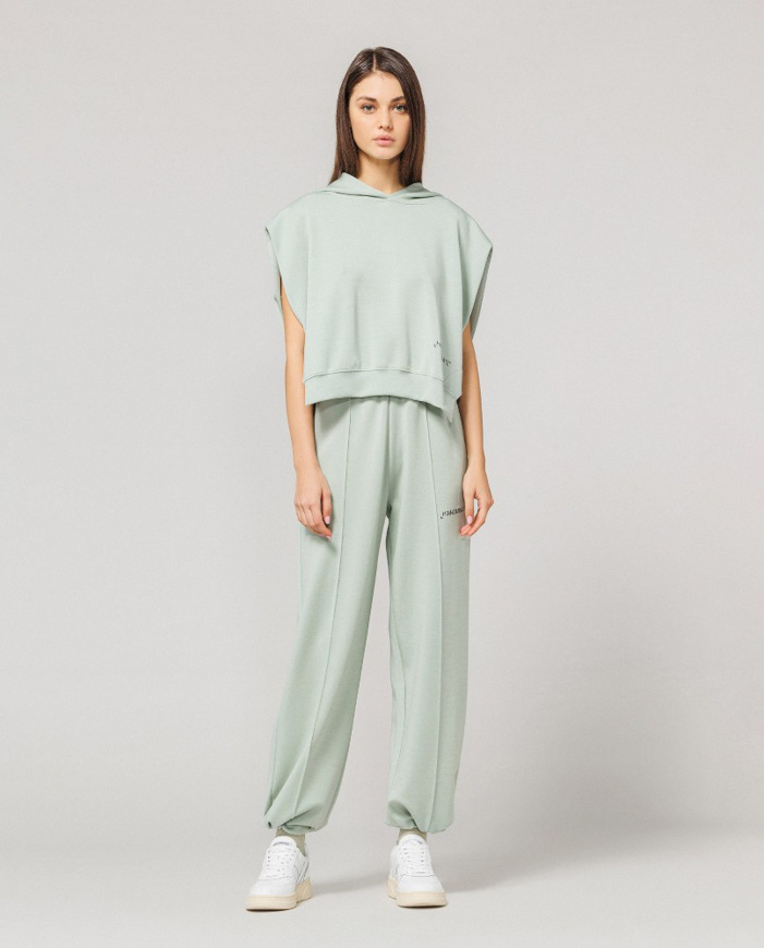 Picture of HINNOMINATE HIGH WAIST TROUSERS - VERDE ALOE