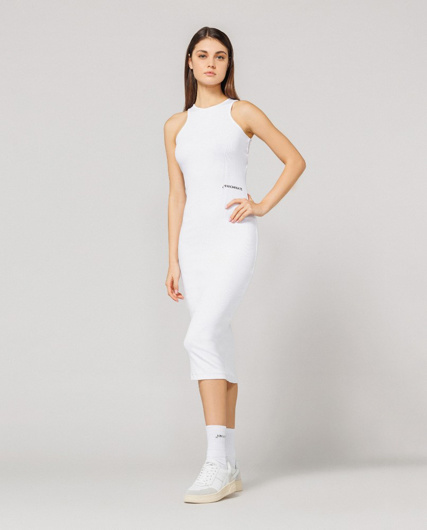 Picture of HINNOMINATE RIBBED DRESS - HMA 309 - WHITE