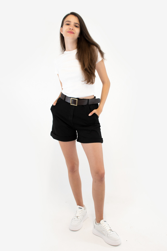 PLEASE BERMUDA SHORTS D0J N3N BLACK