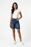 Picture of PLEASE short D0M W9F  - Blue denim