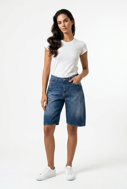 Immagine di PLEASE pantaloncini loose  D0N PIW - Blue denim